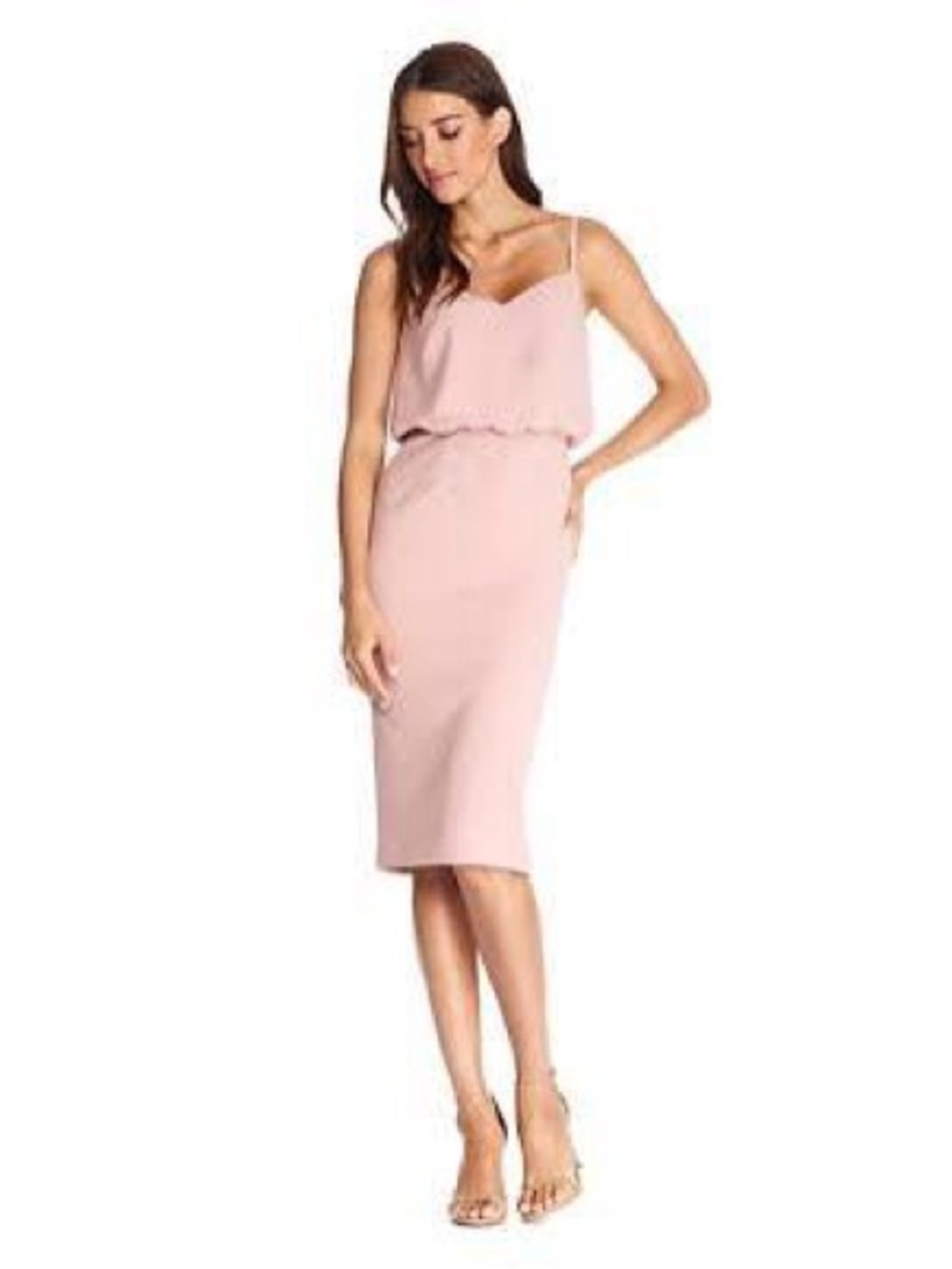 Dress the Population Blush Blouson Midi Dress